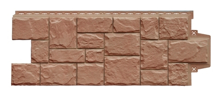 Фасадная панель Grand Line Крупный камень Элит Миндаль 0,39м2