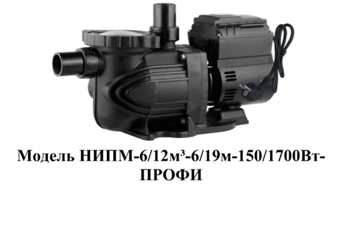 Насос для плавательных бассейнов модели НИПМ-6/12м³-6/19м-150/1700Вт-ПРОФИ