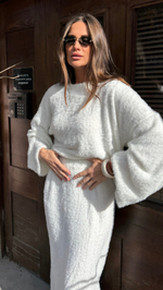 Костюм "Тоскана" оттенок белое вино (юбка, джемпер)