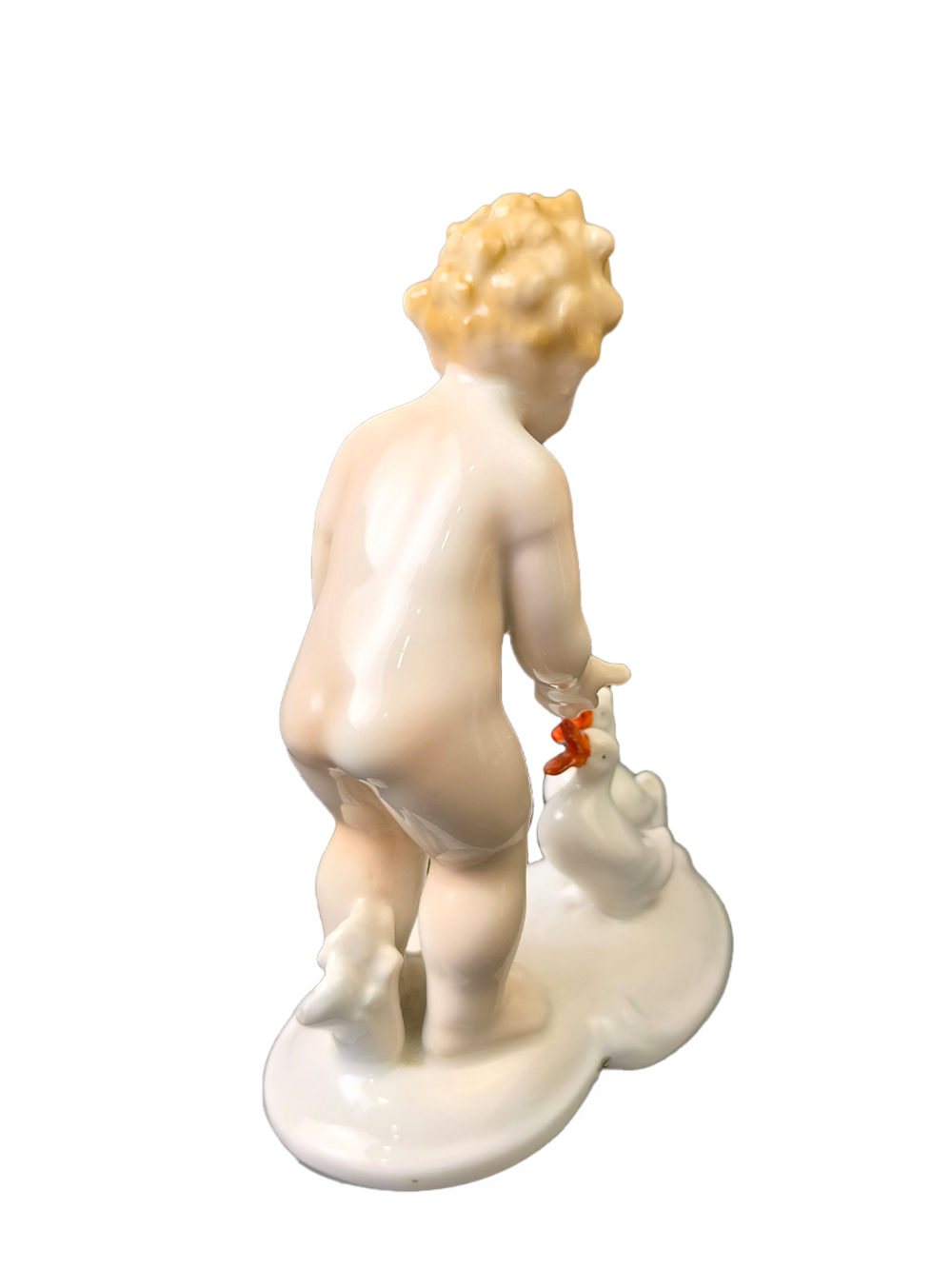 Фарфоровая статуэтка  "Путти с утками" Германия