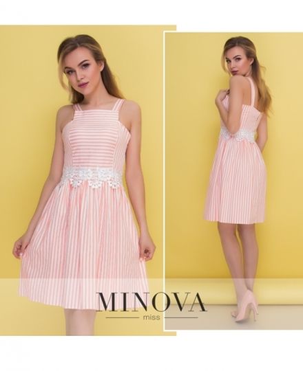 Платье 1091-розовый Minova Фото 2