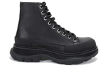 Alexander McQueen Alexander McQueen Tread Slick leather lace-up thick-soled ankle Martin boots men's black