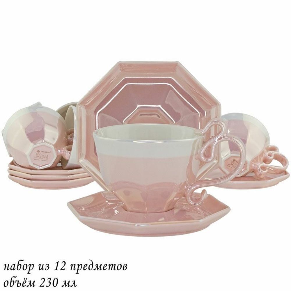 Lenardi 106-223 Чаный набор 12пр. 230 мл в под.уп.(х6)Фарфор