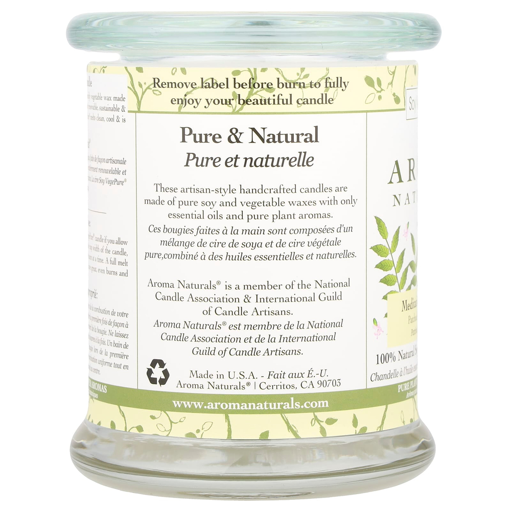 Aroma Naturals, Soy VegePure®, соевая свеча среднего размера, пачули и ладан, 260 г (8,8 унции)