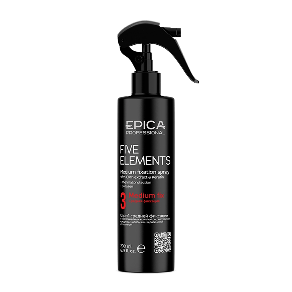 EPICA Professional Five Elements Спрей для волос средней фиксации с термозащитным комплексом, 200мл