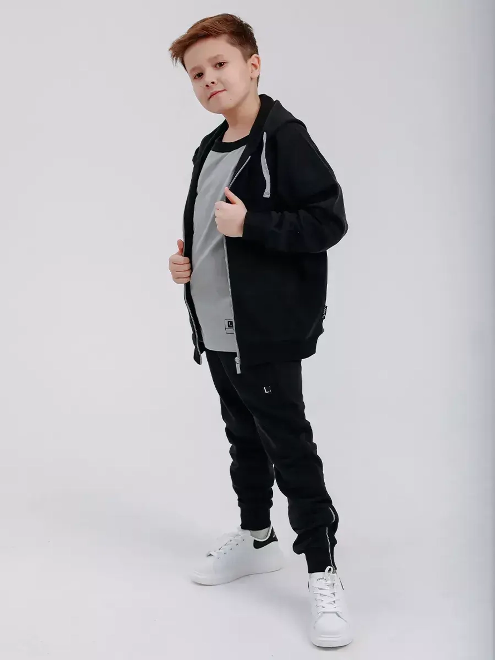 Костюм для мальчика в школу, олимпийка футболка и брюки