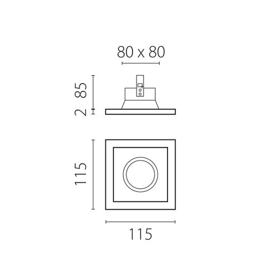 Комплект со светильником Lightstar Domino Quadro (214516+214507+214007) D51607BMOD