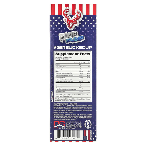 Bucked Up, Pixie Pump, Rocket Pop, 24 палочки по 10,8 г (0,38 унции)