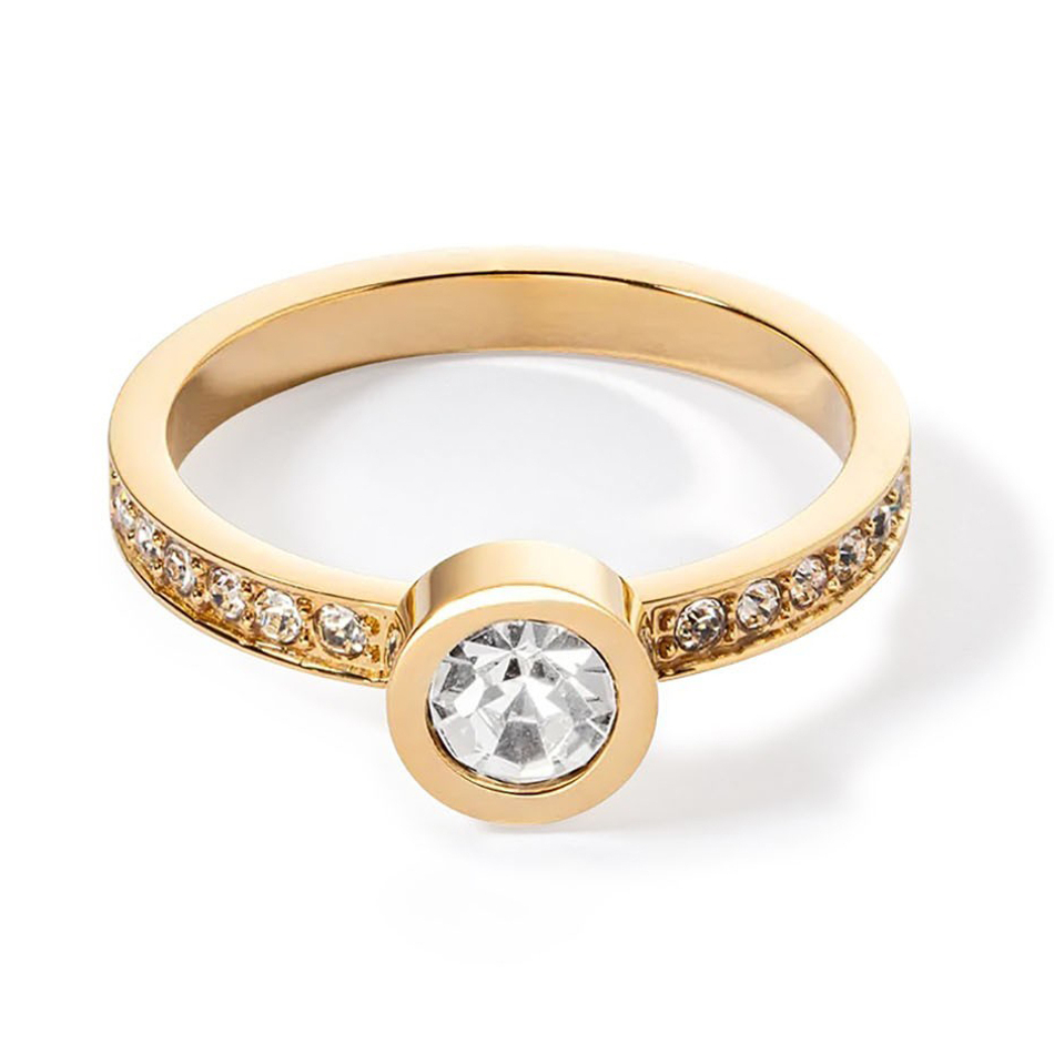 Кольцо Coeur de Lion Crystal-Gold 16.5 мм 0228/40-1816 52