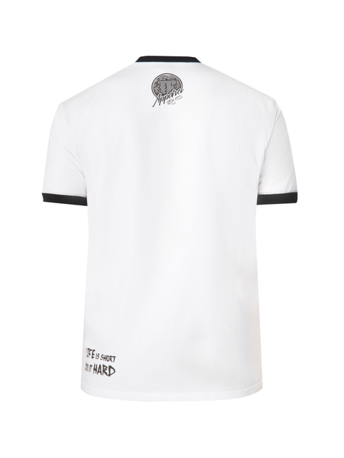 Футболка BAD HABITS, белый/черный кант