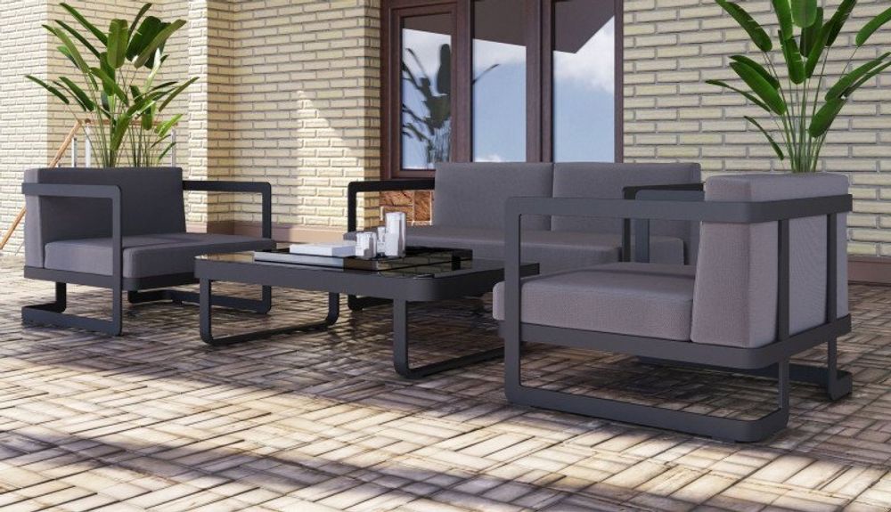 Villino, набор антрацит/антрацит, алюминий