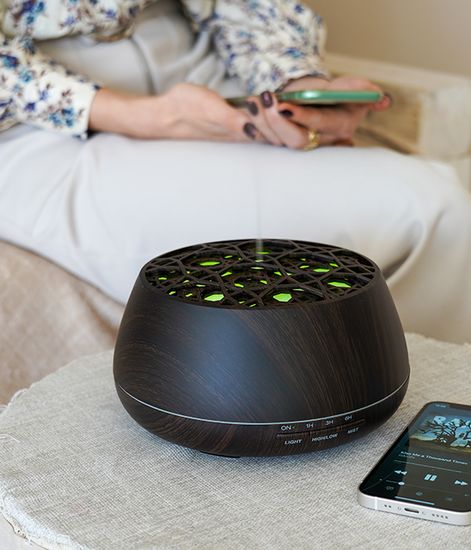 Ультразвуковой аромадиффузор-Bluetooth колонка Plato Wenge, Sens
