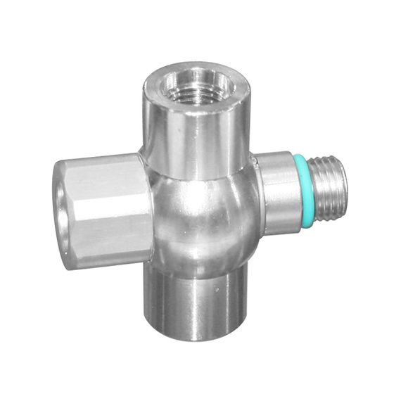 Разветвитель BTS LP 180 гр + 90 гр 3/8 (папа) - 3 выхода 3/8 (мама)