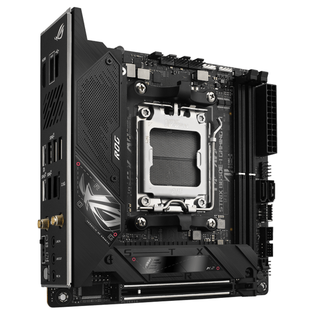 Материнская плата ASUS ROG STRIX B650E-I GAMING WIFI AM5 2xDDR5 2xSATA3 Raid 2xM.2 HDMI USB3.2 M-ITX