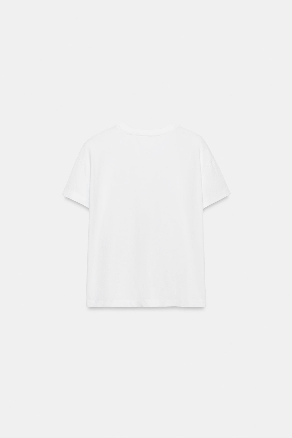 ZARA ФУТБОЛКА С КОРОТКИМИ РУКАВАМИ, БЕЛЫЙ