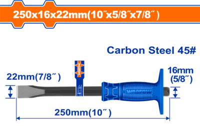 Зубило с протектором 22х16х250 мм (6/36) WADFOW WCC1301