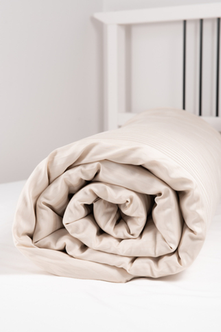 UTOPIA Пододеяльник, сатин бежевый страйп