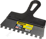 STAYER ProFLat 200 мм, зуб 10х10 мм, пластиковая ручка, зубчатый, нержавеющий, Фасадный шпатель, PROFESSIONAL (1009-20-10)