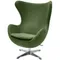 Кресло Egg, зеленая искусственная замша