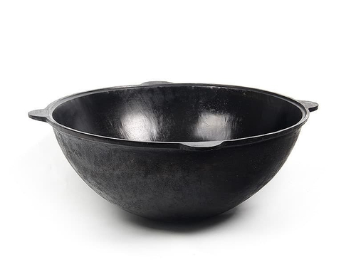 Казан Узбекский чугунный 30 литров с круглым дном, без крышки (г.Наманган)