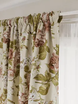 Штора тканевая на кухню, для спальни "Роза" 150х200 1шт