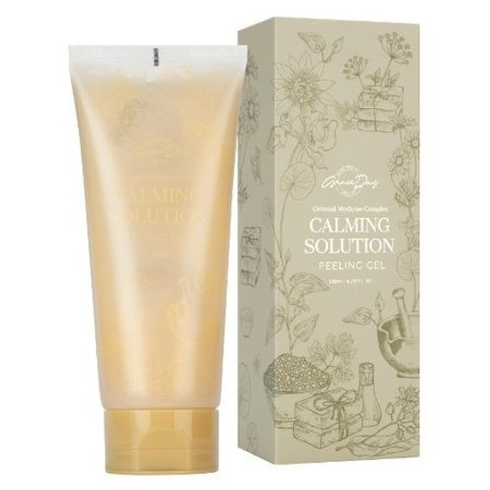 Успокаивающий отшелушивающий гель с Центеллой азиатской Grace Day Calming Solution Peeling Gel 180мл