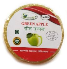 Мыло Karmeshu Зеленое яблоко ручной работы с натуральной мочалкой 75 гр