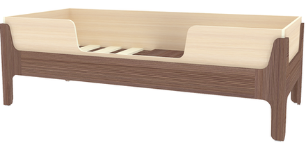 Кровать односпальная КарИВи Лотос  Бодего Темный  Дуб Молочный