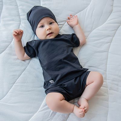 Bb team T-shirt &amp; shorts set 3-18 months - Graphite