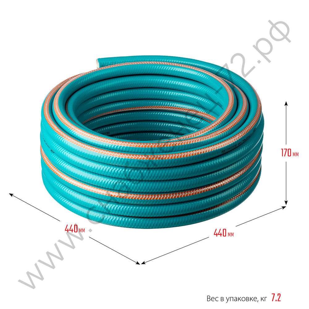 GRINDA EXPERT 5, 3/4″ 25 м, 30 атм, пятислойный, текстильное армирование, поливочный шланг, PROLine (429007-3/4-25)