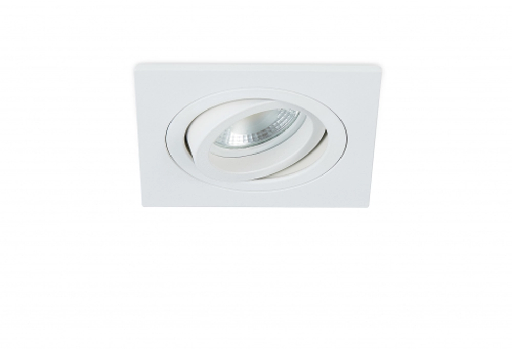 Светильник встраиваемый,  поворотный квадрат,  GU10,  L92хW92xH60мм,  IP20,  белый,  без лампы