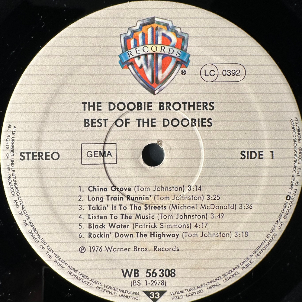 The Doobie Brothers ‎– Best Of The Doobies (Германия)