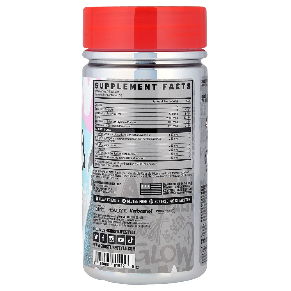 Ghost, Glow, 90 растительных капсул