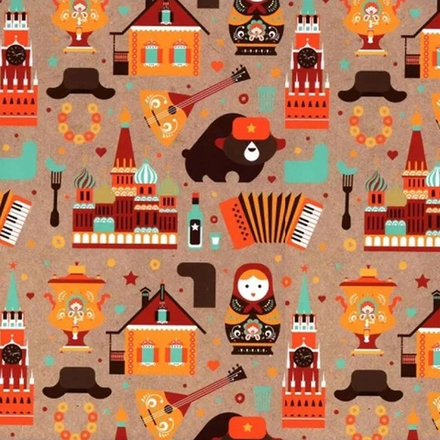 Бумага упак Россия 70х100см