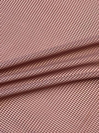 Шелк шифон Loro Piana розовый с геометричным принтом