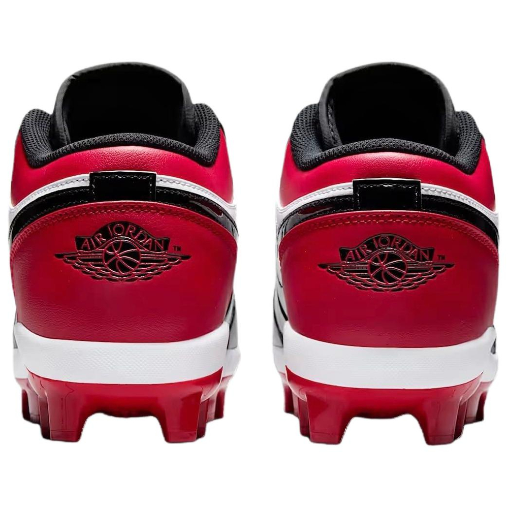 Jordan Air Jordan 1 Low Top Upper Height Baseball Shoes Men"s Red White Black