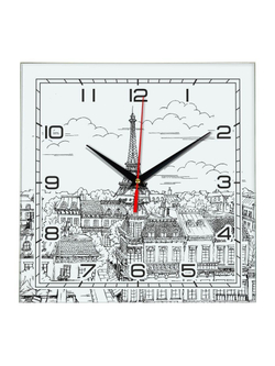 Часы настенные "Черно белый Париж"