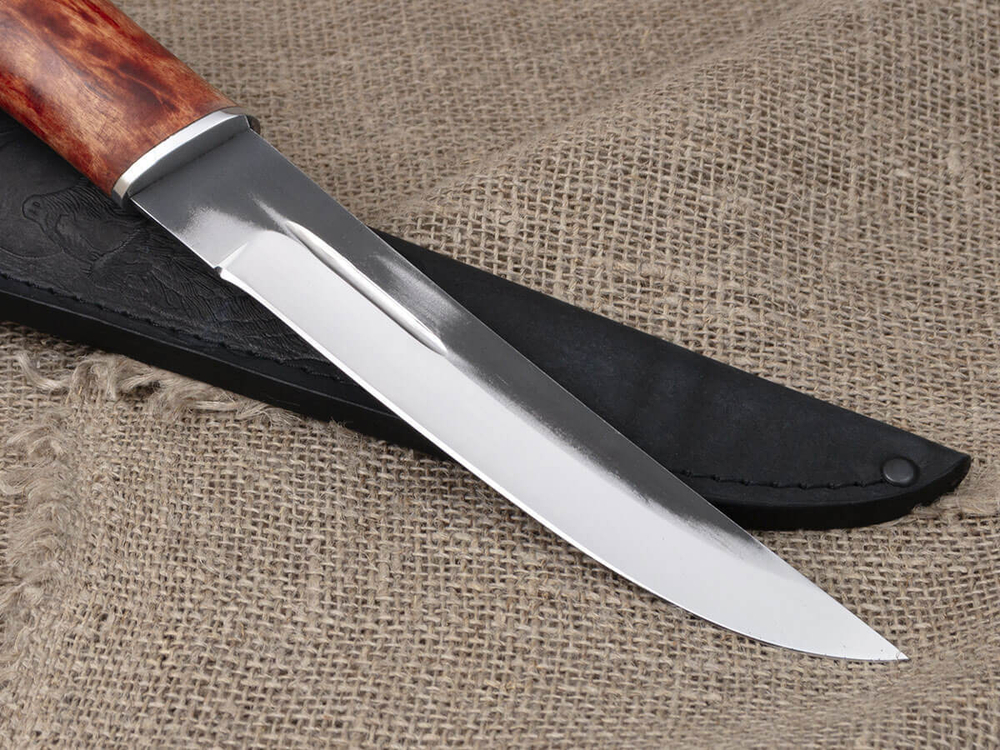 Нож «Пластунский», сталь Х12МФ, рукоять мореная карельская берёза