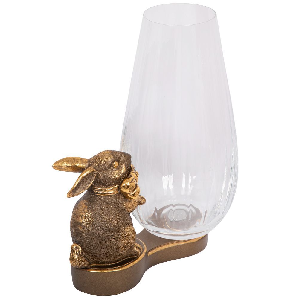 Ваза для цветов Кролик Банни Бронза