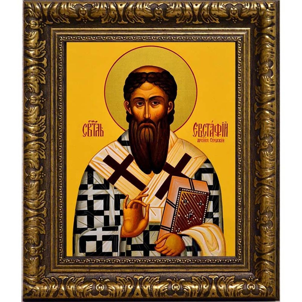 Евстафий I Сербский, святитель архиепископ. Икона на холсте.