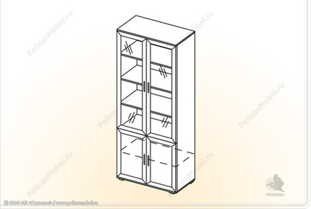Шкаф со стеклом Триумф ШС