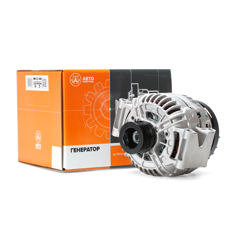 Генератор, ВАЗ, 14 В, 200 А, поликлиновый, в комплекте с предохранителями 100А
