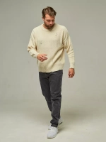 Молочный рваный джемпер