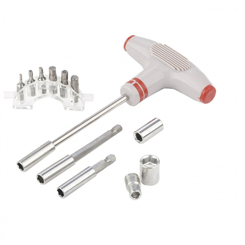 Отвертка с Т-образной эргономичной ручкой и набором насадок, 36 шт, CrV, пластиковый бокс Matrix, 11572