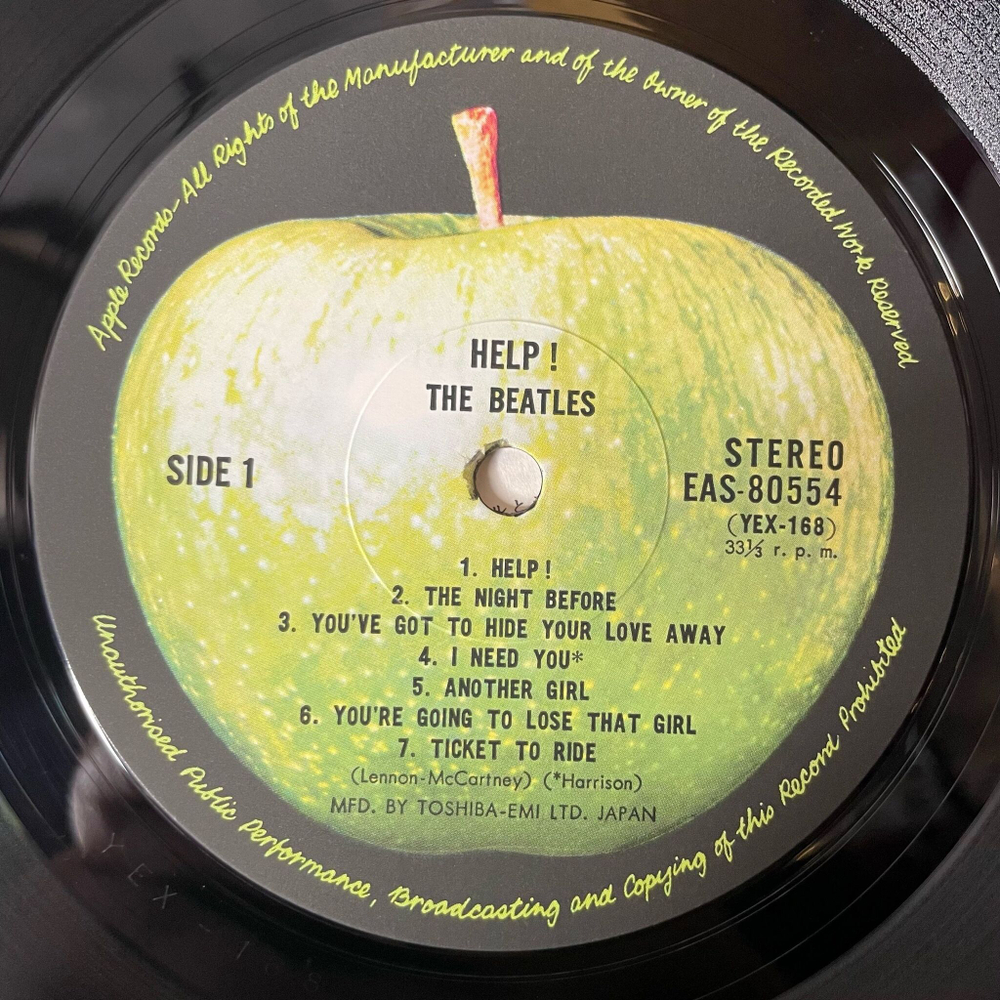 Винтажная виниловая пластинка LP The Beatles Help (Japan 1976) (Obi) You Like Me Too Much