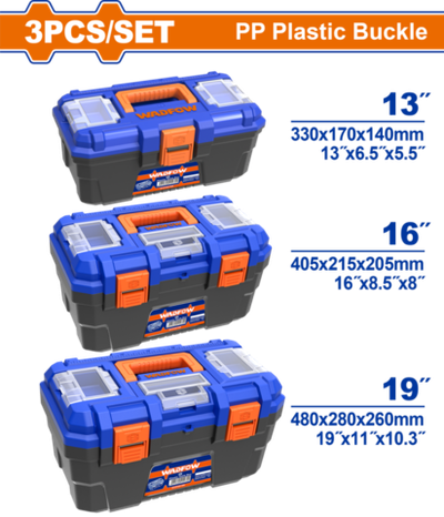 Набор ящиков для инструмента 3 шт (4) WADFOW WTB2103
