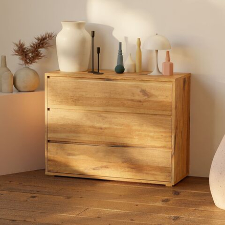 Комод деревянный Дольче Вита с 3 глубокими ящиками, из массива дикого дуба