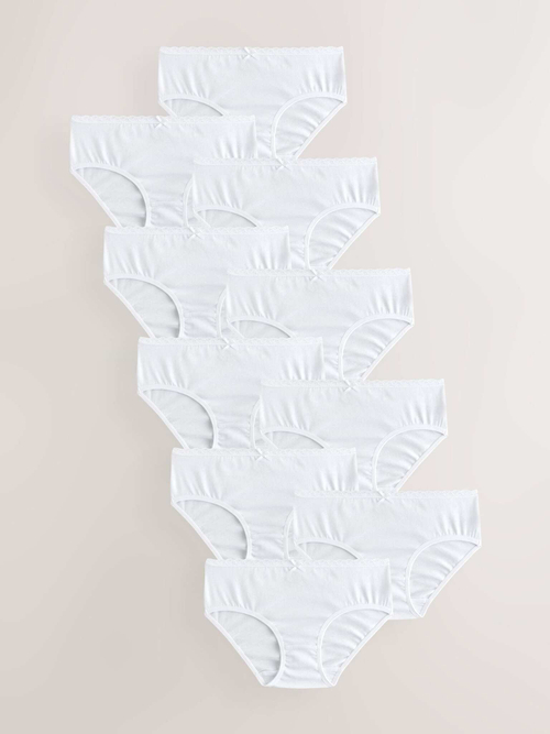 Трусы для девочки Next AB5-059, 10 шт., Белый