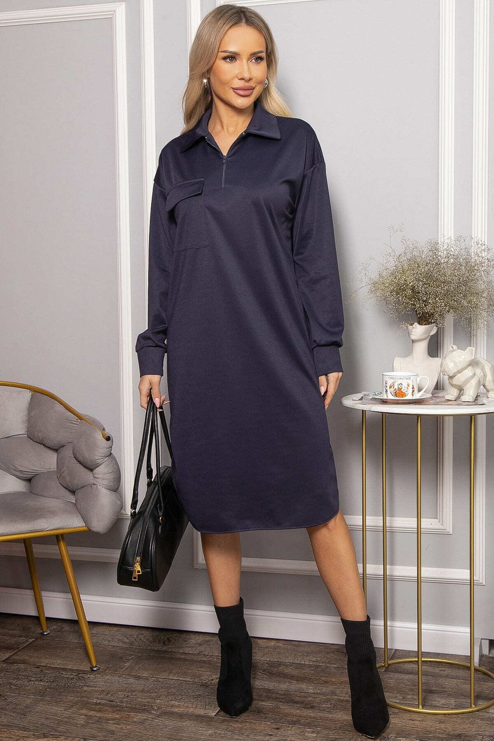 Платье-поло Сан-Диего (синее) П14575-10М LT Collection