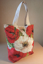 Гобеленовая сумка Красные и белые маки (39х39х12)